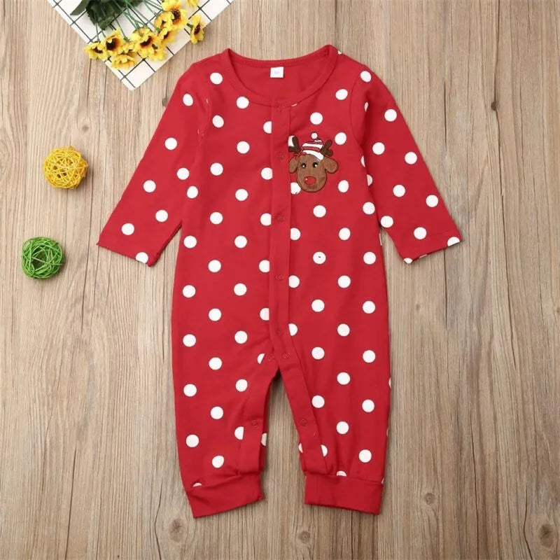 Christmas Baby Boy Romper Girl Clothes Printed Long Sleeve One-Piece Xmas Rompers Newborn Jumpsuit Infant Outfits