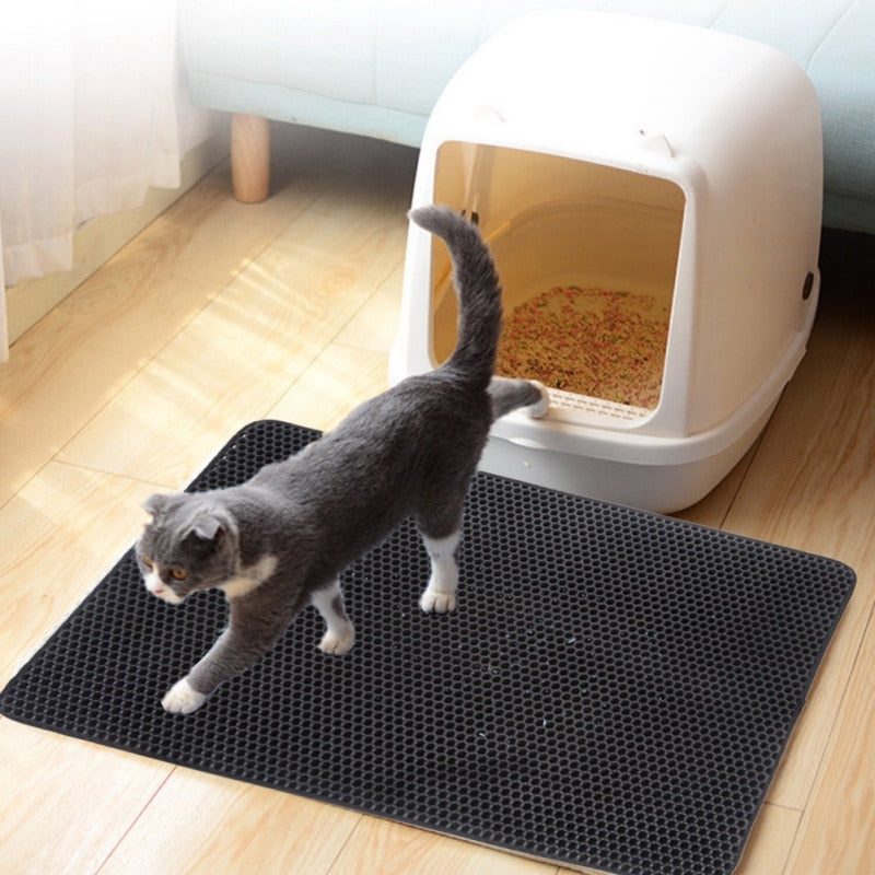 Pet Cat Litter Mat Impermeable EVA Doble capa Cat Litter