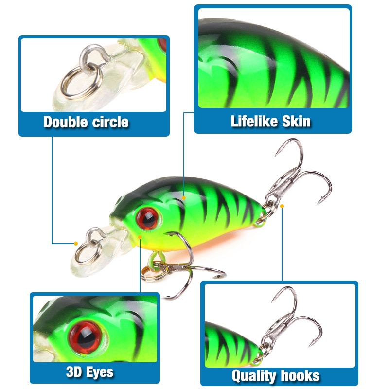 1 Isca de Pesca Peixinho 45mm 3,8g Crankbait