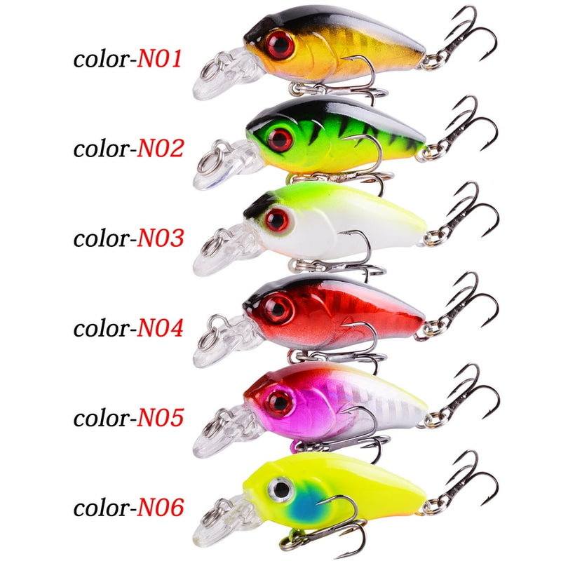 1 Uds. Señuelo de pesca Minnow 45mm 3,8g Crankbait