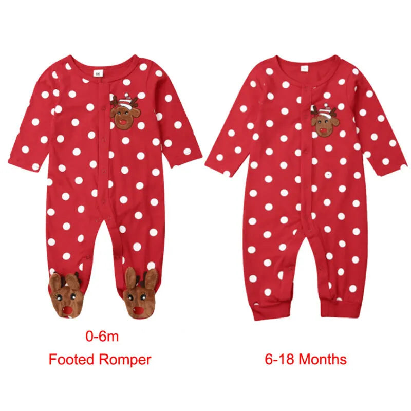 Christmas Baby Boy Romper Girl Clothes Printed Long Sleeve One-Piece Xmas Rompers Newborn Jumpsuit Infant Outfits