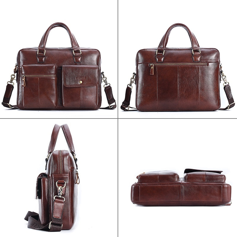 LEADPLUS Gorilas - Men Genuine Leather Handbag