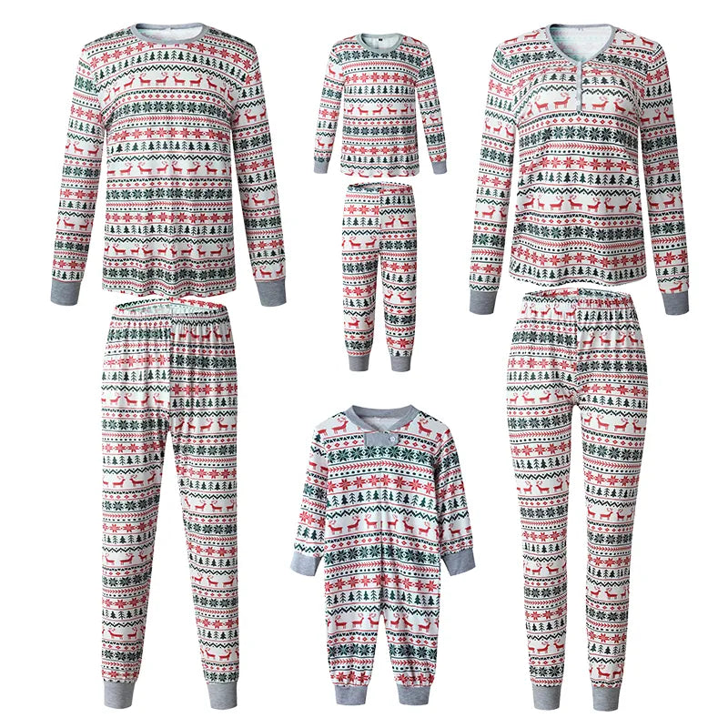 2023 Family Matching Clothes Christmas Pajamas Set Mother Father Kids Son Matching Outfits Baby Girl Rompers Sleepwear Pyjamas