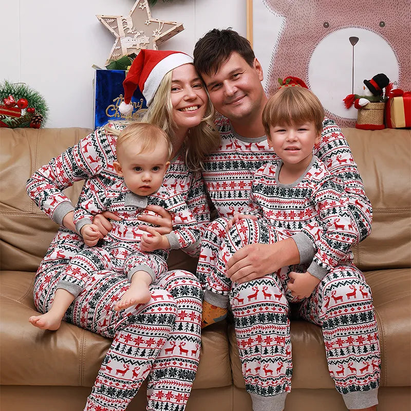 2023 Family Matching Clothes Christmas Pajamas Set Mother Father Kids Son Matching Outfits Baby Girl Rompers Sleepwear Pyjamas