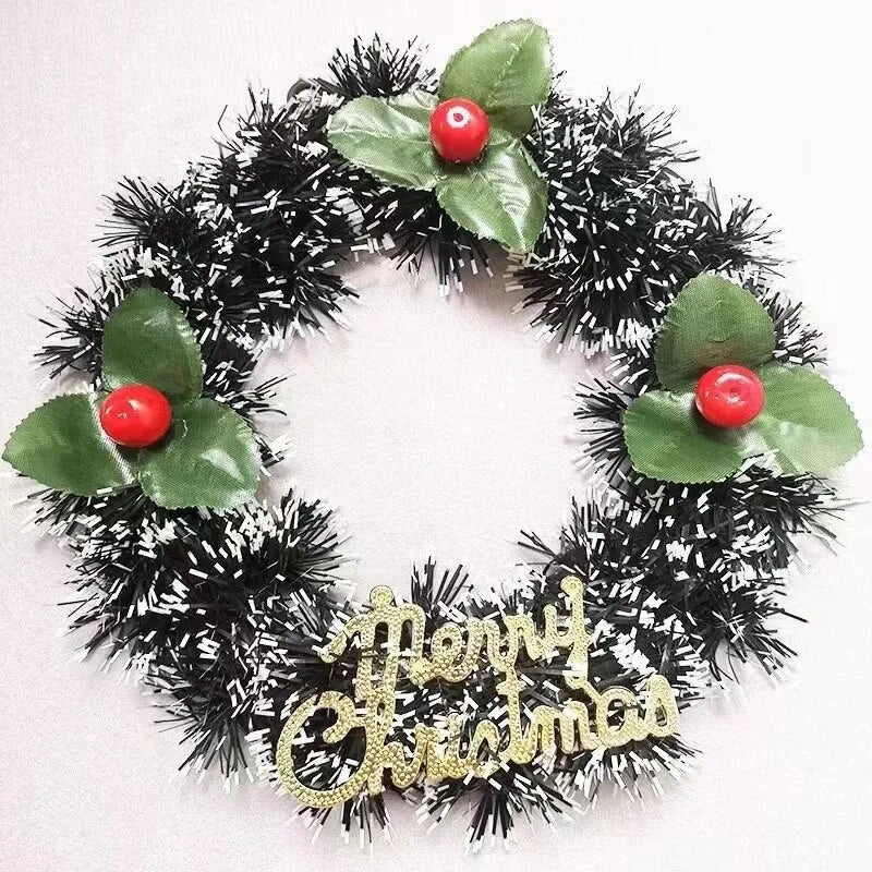 1Pcs Christmas Wreaths Door Hanging Rattan Venue Layout Christmas Decorations Garland for Home Decor 2024 New Year