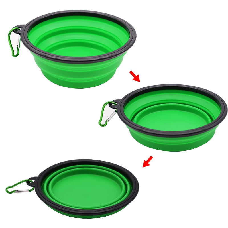 350ML/1000ML Foldable Silicone Pet Bowl Portable