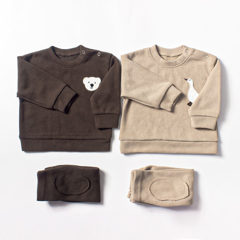 Baby Boy Clothes Set 2pcs Organic Cotton Goose + FREE Bear Set