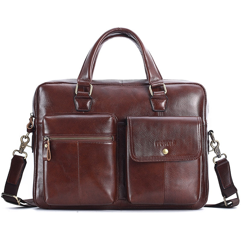 LEADPLUS Gorilas - Men Genuine Leather Handbag