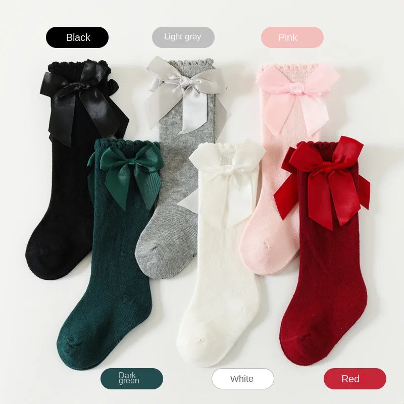 Baby Socks Big Bow Girls Student Princess Socks Children Kids Boys Cotton Toddler Stockings Infant Accessories Newborn Clothes