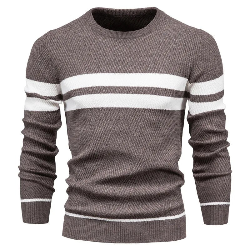 2023 Fashion High Quality Thick Warm Pullovers Jumper Men's O-neck