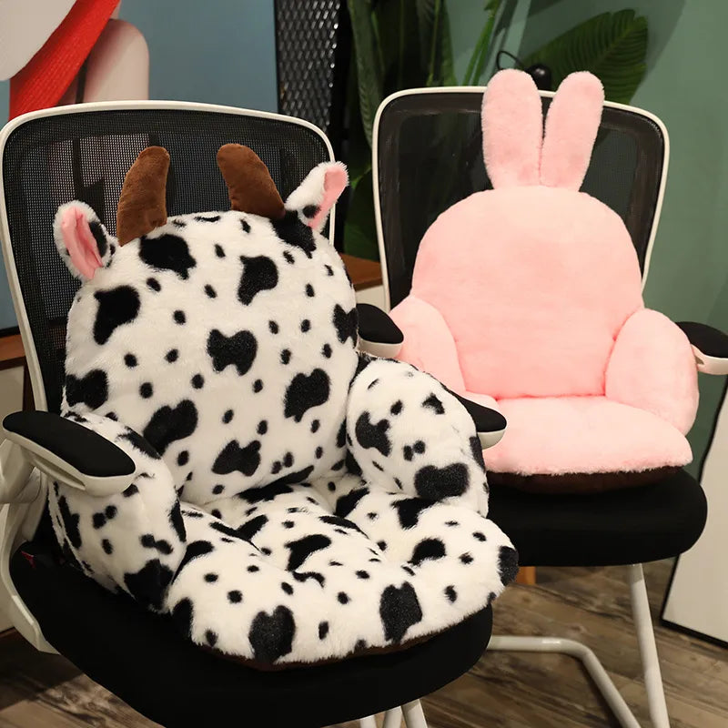 1PC 2 Sizes Sof Cow Pillow Animal Seat Cushion Stuffed Unisex