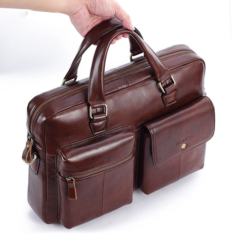 LEADPLUS Gorilas - Men Genuine Leather Handbag